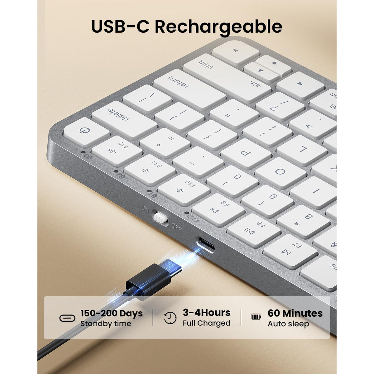 ProtoArc K90-A Multi-Device Backlit Bluetooth Mac Keyboard
