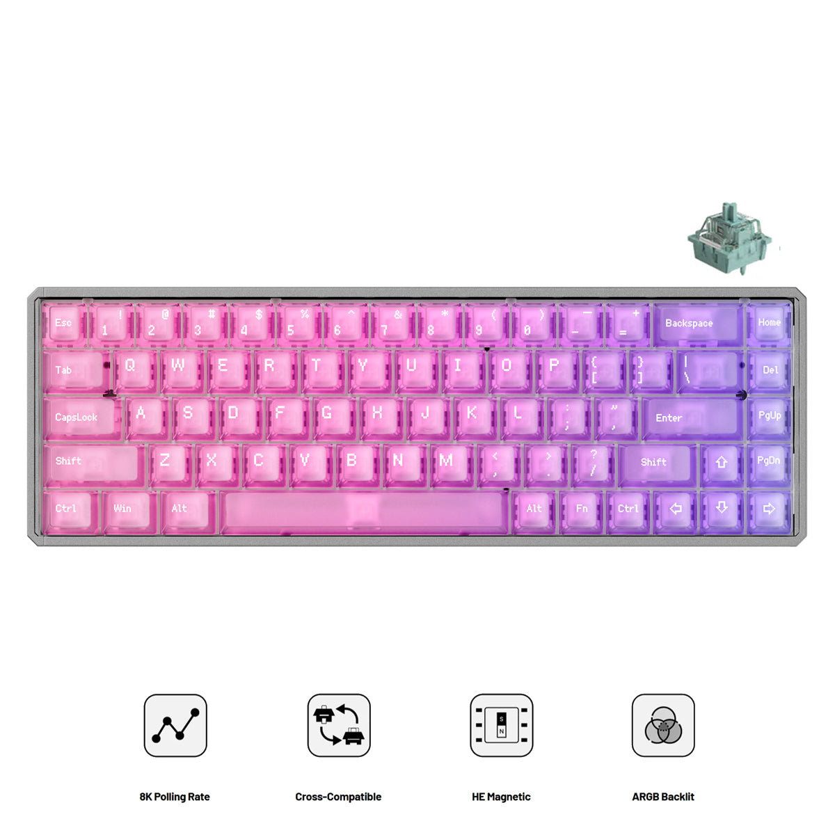 Akko MOD68 HE Aluminum Case Wired ARGB Magnetic Keyboard