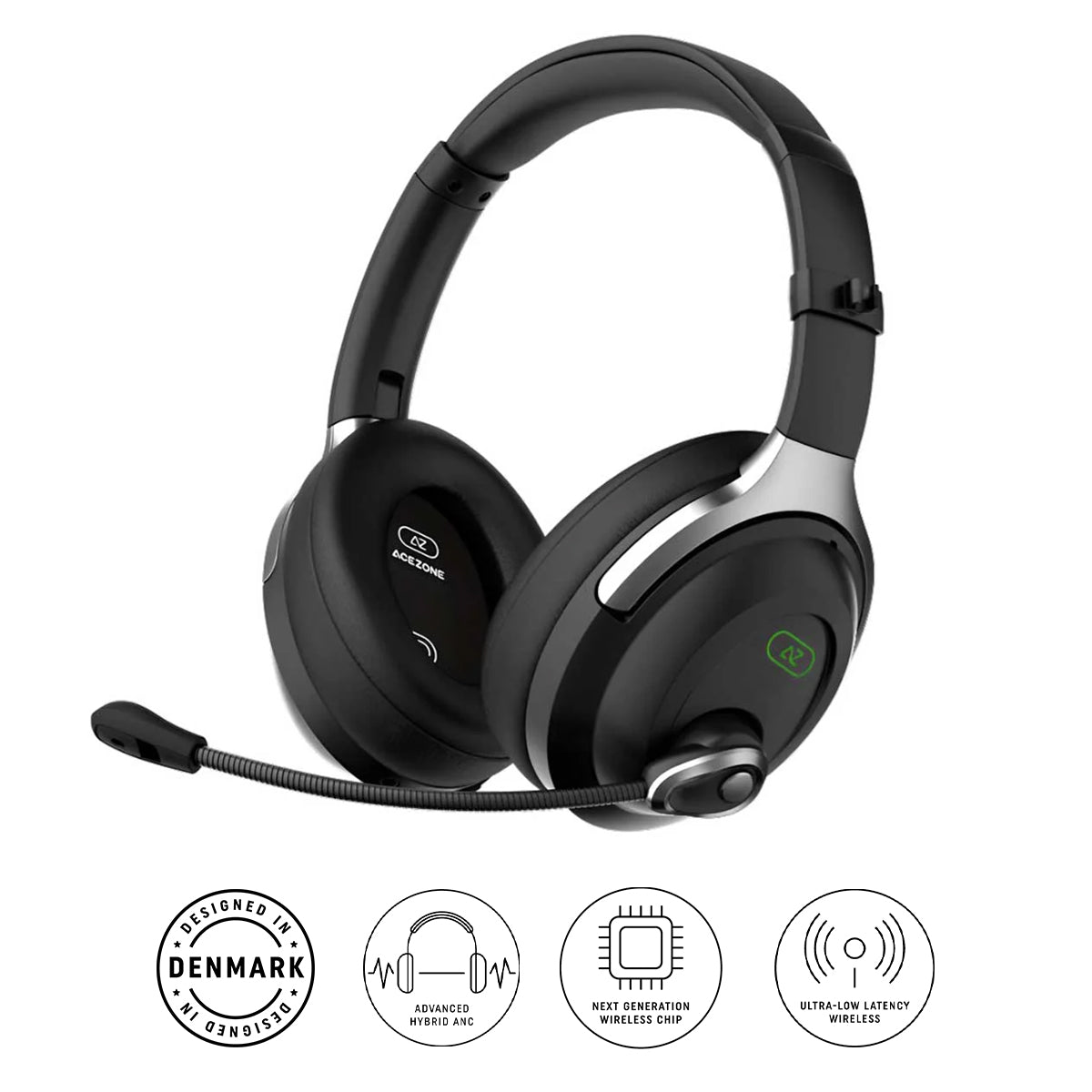 AceZone A-Spire Advanced Hybrid ANC Wireless Gaming Headset