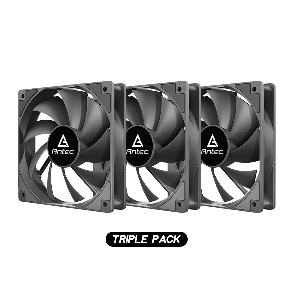 Antec P12 120mm PWM PC Case Fan (Triple Pack) (Black)