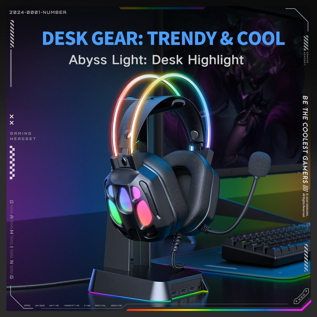 Onikuma X89 RGB Gaming Headphone with Noise-Cancelling Microphone