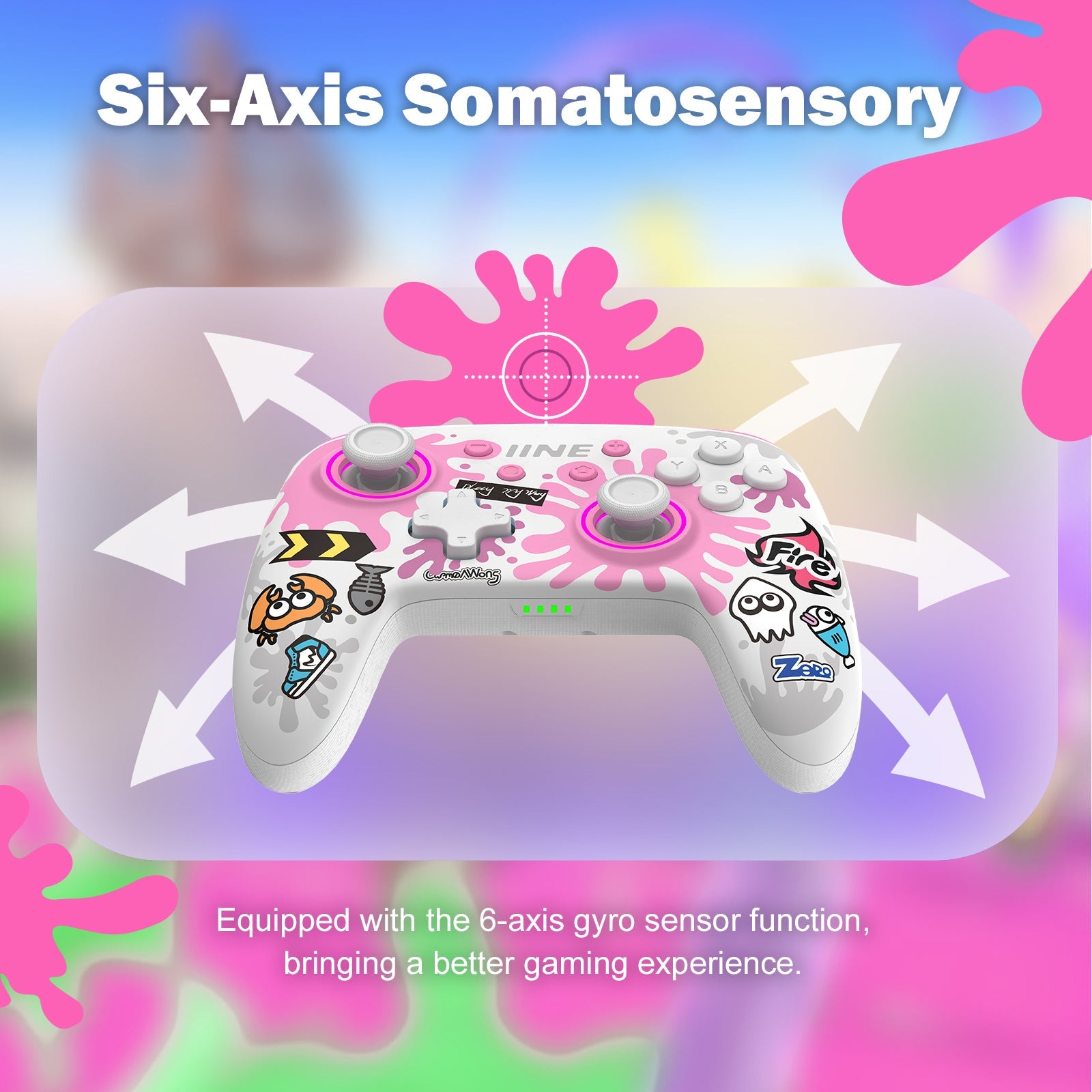IINE Switch Controller NFC Pink & White (L708)