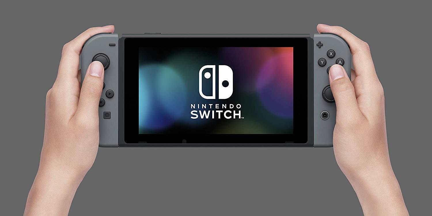 Nintendo Switch Console With Grey Joycon + NSW Dobe Dust-Proof Kit Include Rubber Plug & Toughened Glass Film (TNS-862) Bundle - DataBlitz