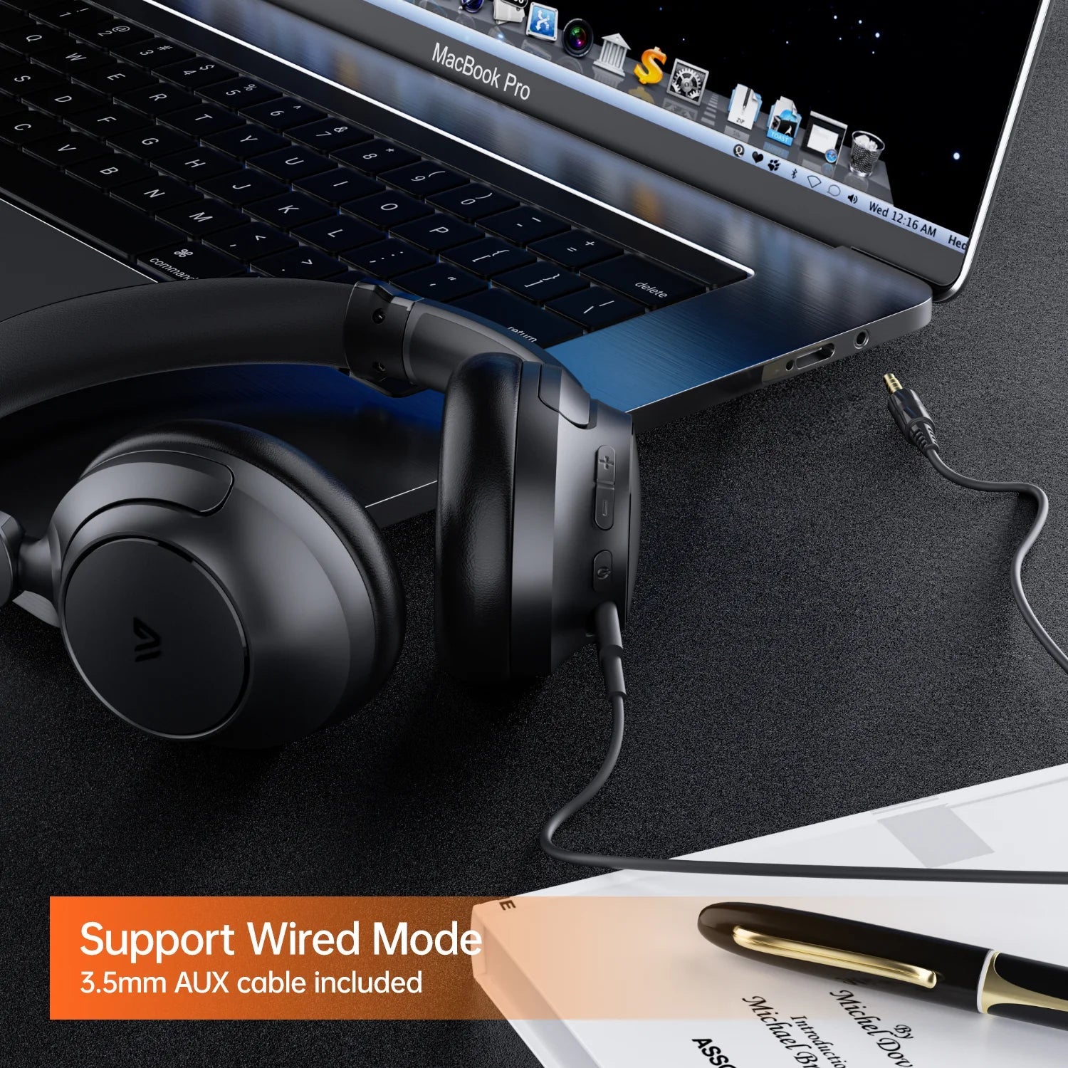Weofly Tour ANC Headphone (Black, Beige)