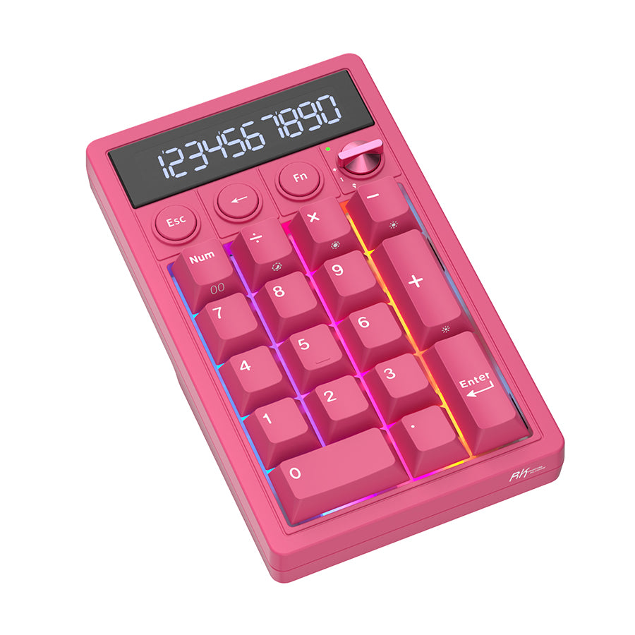 Royal Kludge M20 Tri-Mode RGB Numeric KeyPad & Calculator Berry Red