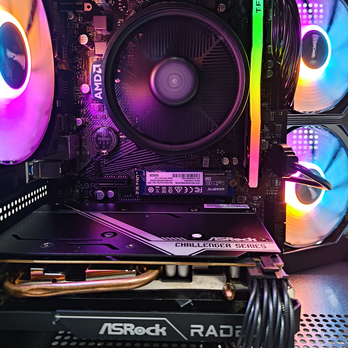 Alpha Apollo A275 Black Desktop Gaming PC | AMD Ryzen 5 5600XT | 8GB RAM | 500GB SSD | RX 6600 XT | Windows 11 Pro