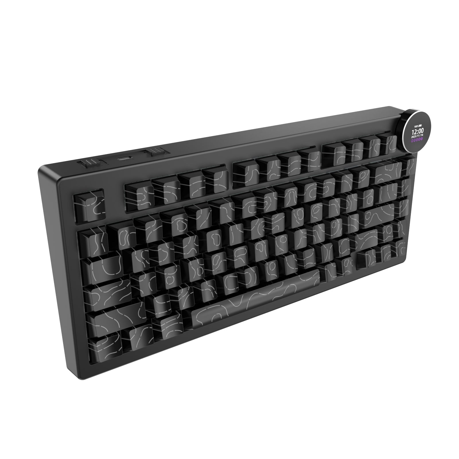 Ajazz AK820 V2 RGB Tri-Mode Mechanical Keyboard (Contour Lines Black)