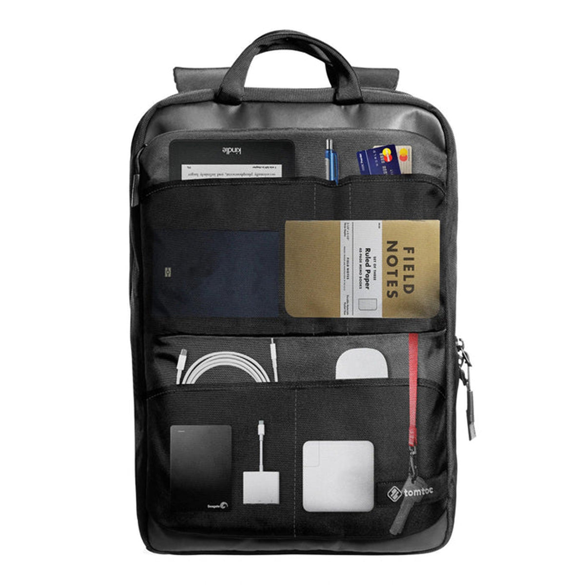 Tomtoc Navigator-T71 15.6" 24L Premium Urban Laptop Backpack (Black) (T71M2D1)