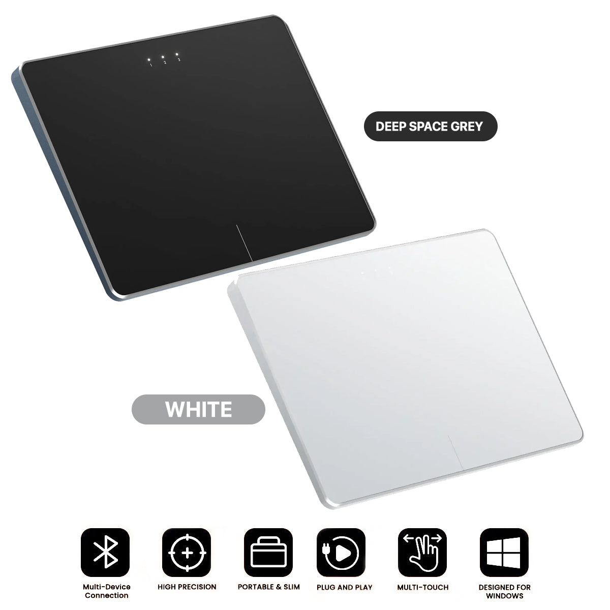 ProtoArc T1 Plus Wireless Touchpad for Windows (Deep Space Grey, White) (CP015072, CP015074)