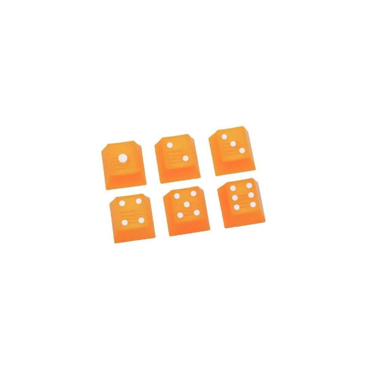 Taihao Double Shot ABS-Cubic Novelty Backlit Keycaps Set For Cherry MX SWITCH (6-Keys) (Orange) (T01OR101)