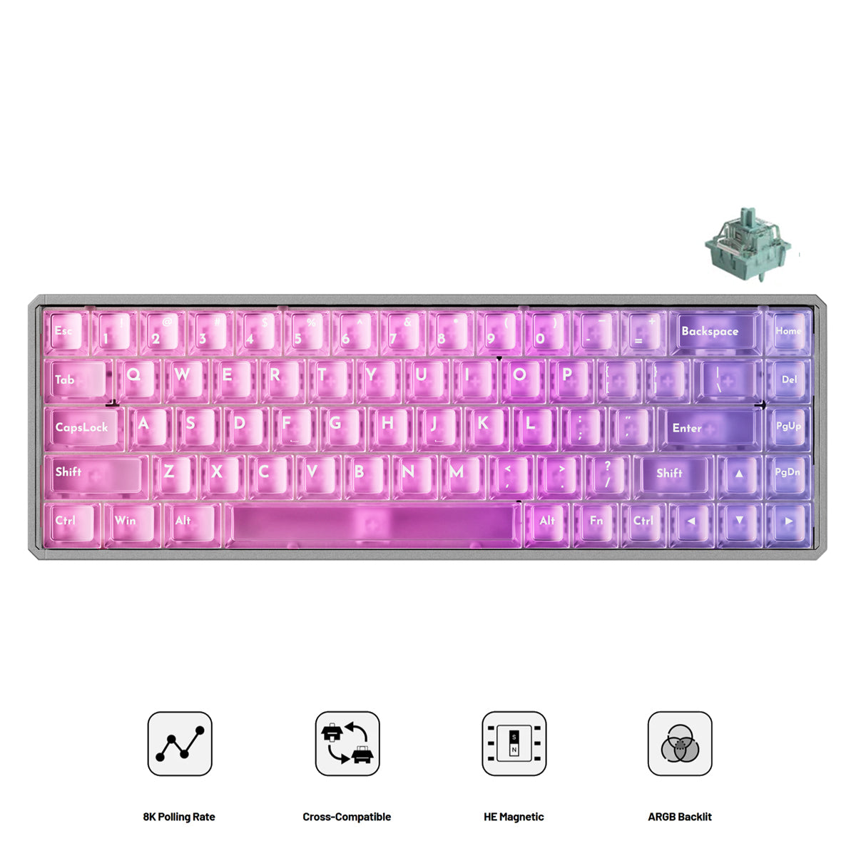 Akko MOD68 HE Aluminum Case Wired ARGB Magnetic Keyboard