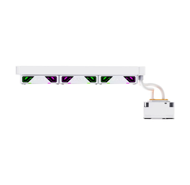 XYZ HydroView AIO 360 ARGB Liquid Cooler with Temperature Display (Black, White)