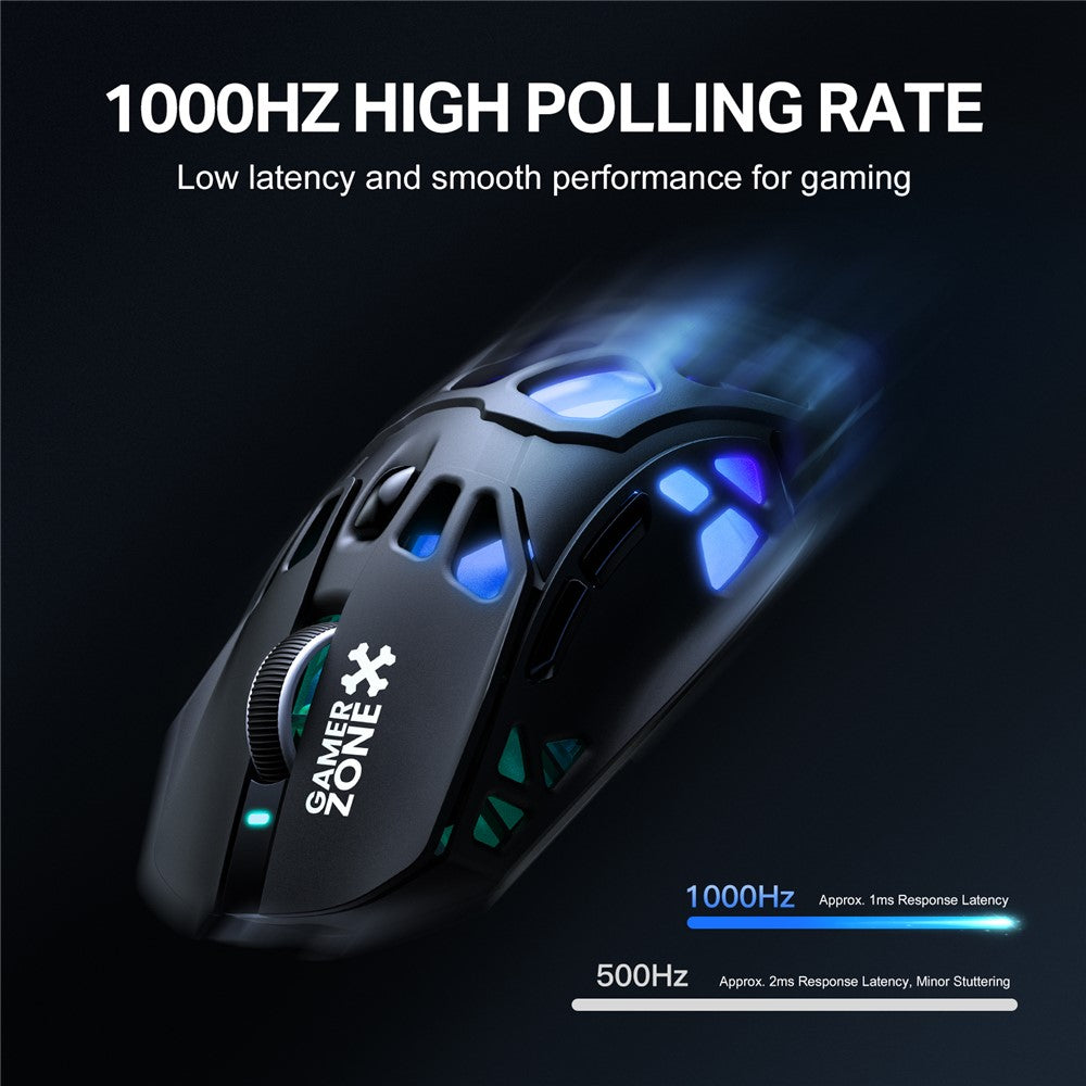 Onikuma DM09 Tri-Mode RGB Wireless Gaming Mouse (Black)