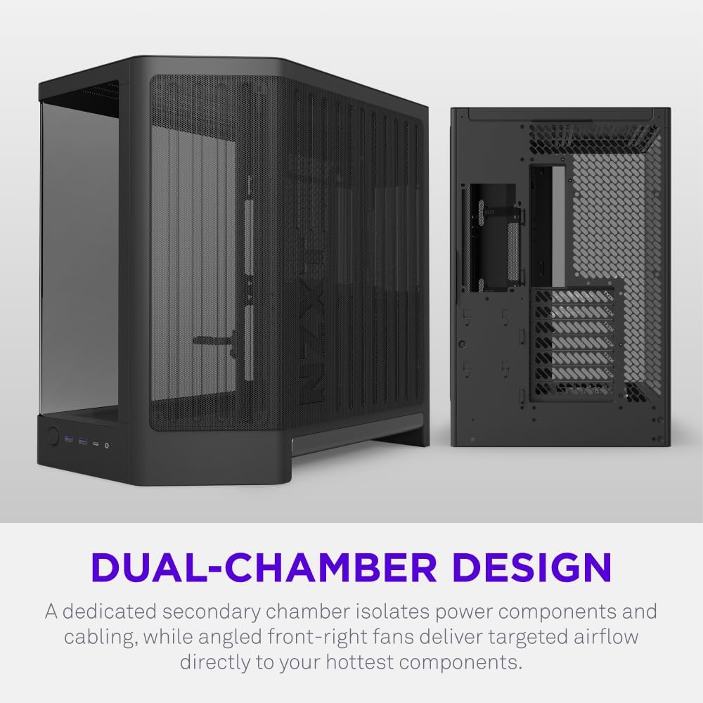 NZXT H6 Flow 2026 Compact Dual-Chamber ATX Mid-Tower Airflow Case