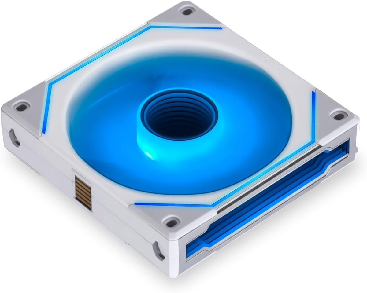 Lian Li Uni Fan SL-Infinity 120 RGB Revolutionized Daisy-Chain ARGB Fan With Controller (Triple Pack) (WHITE) (UF-SLIN120-3W)
