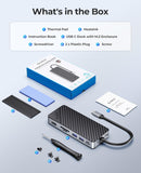 Orico M.2 NVMe/SATA with 8in1 Multi Docking Hub 10Gbps USB-C 3.2 Gen2 PD100W (OM28P-G2) (Black)