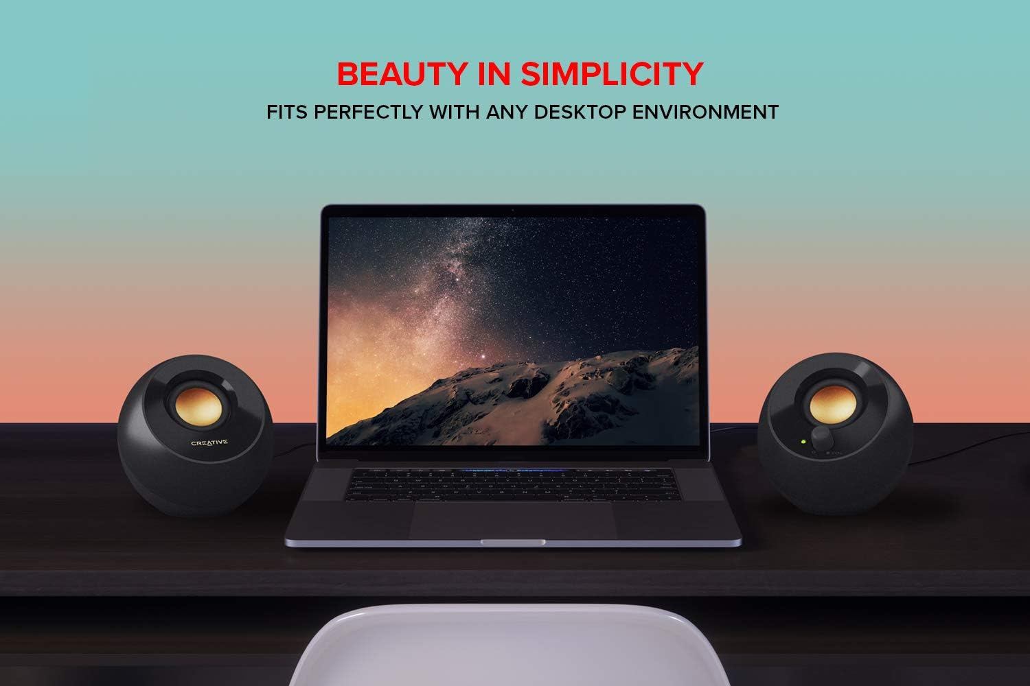 Creative Pebble Plus Modern 2.1 USB Desktop Speakers With Subwoofer (Black)