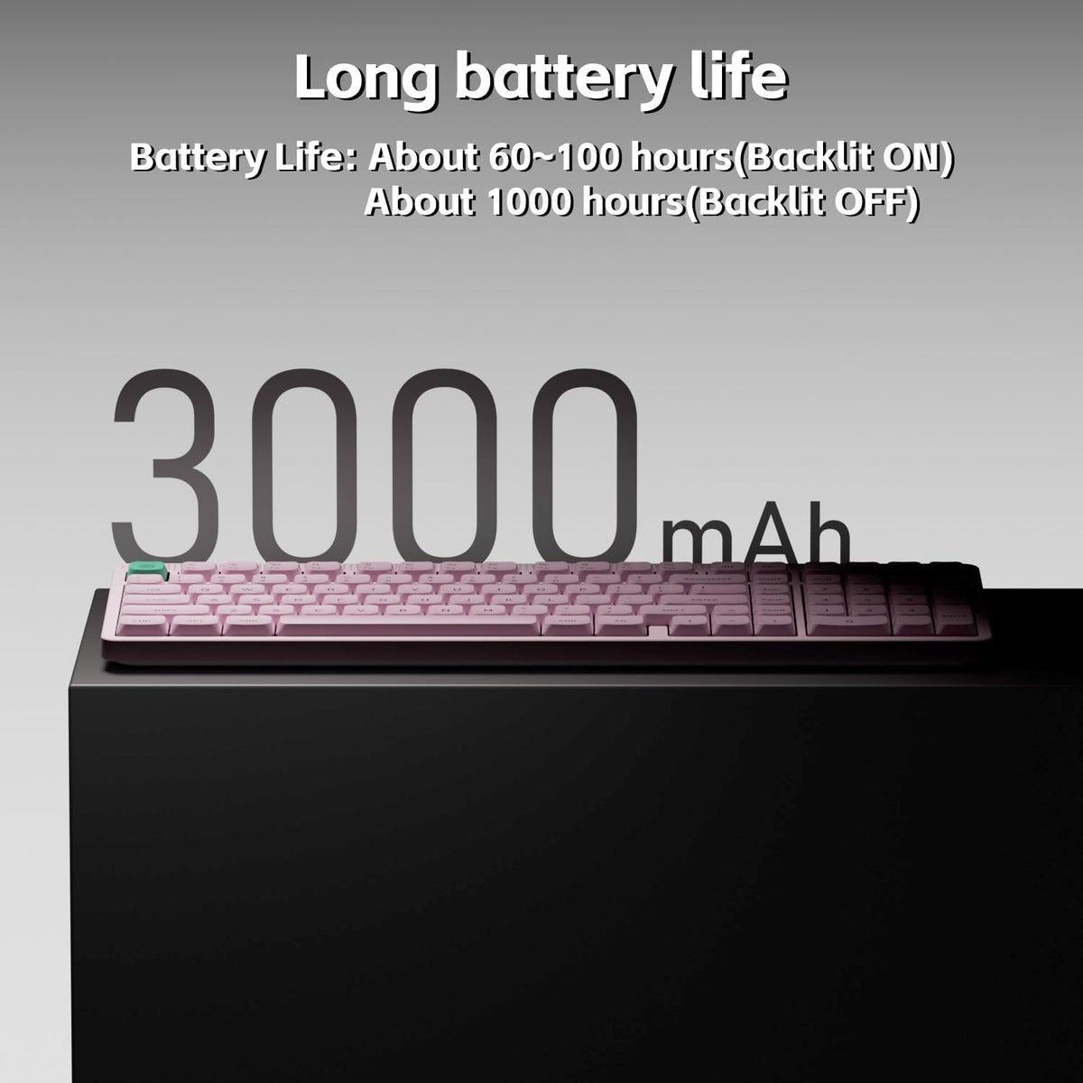 NuPhy Node100 Low-Profile Hot-Swappable Full-Size Wireless Mechanical Keyboard (Blush nano Switch)