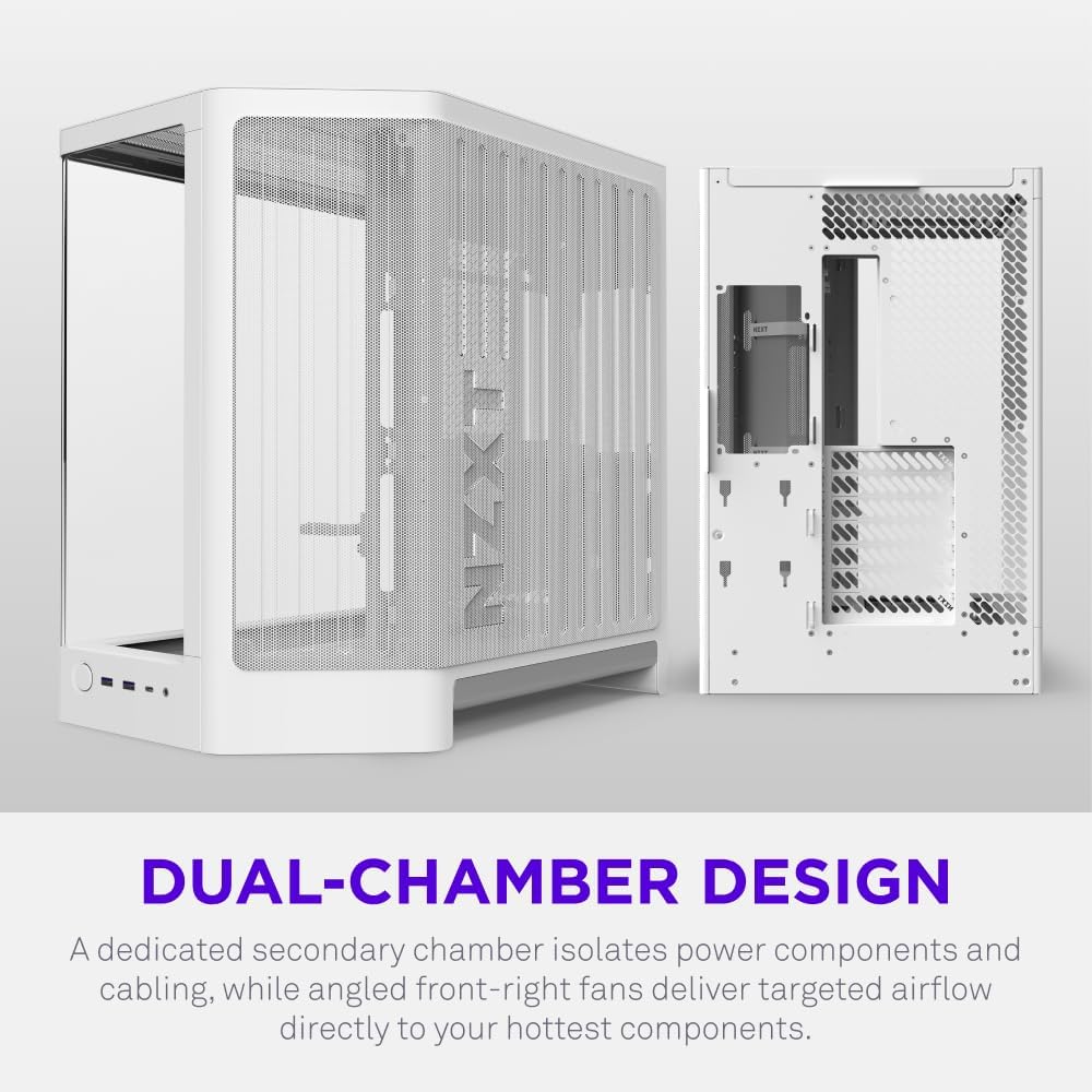 NZXT H6 Flow 2026 Compact Dual-Chamber ATX Mid-Tower Airflow Case