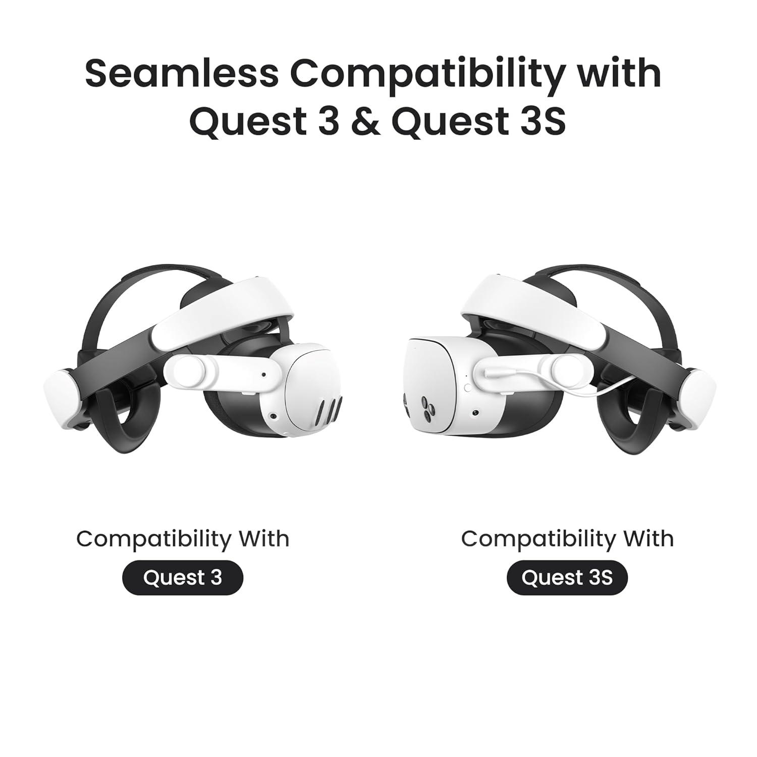 Kiwi Design H4 Boost Halo Battery Head Strap for Meta Quest 3/3S (QS03B)