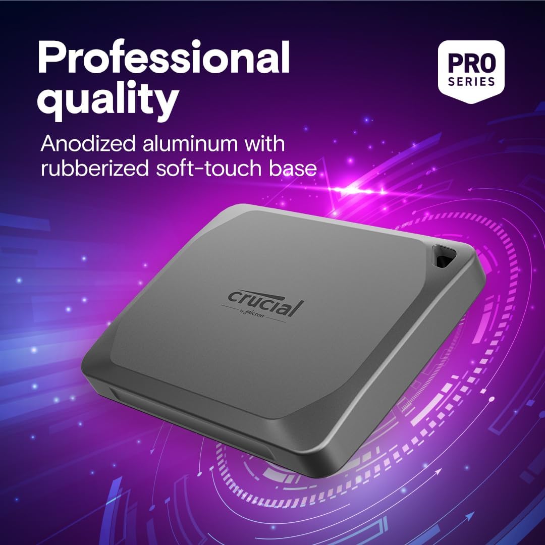 Crucial X9 Pro USB 3.2 Gen-2 (10Gb/s) 1050MB/s Read Type-C Portable SSD