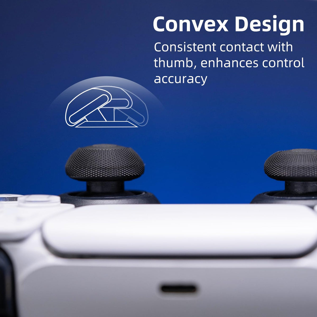 Skull & Co. Convex Thumb Grip For Switch Pro / PS4 / PS5 Controller (2 Pairs) (TG005-CV)