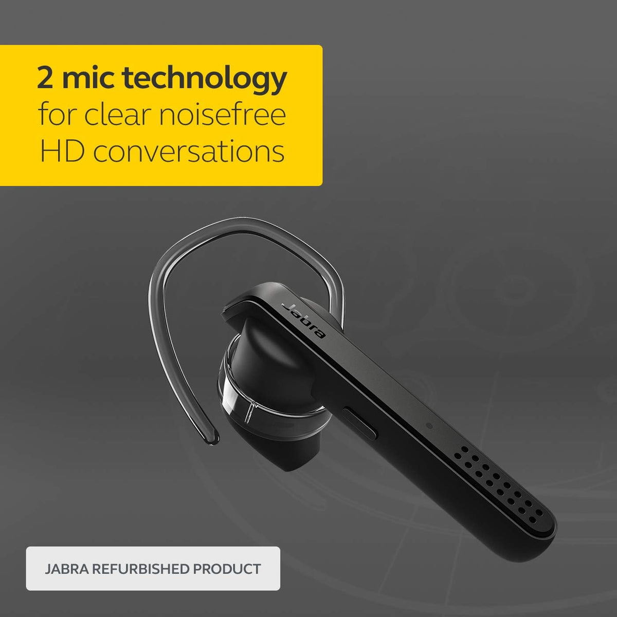 Jabra Talk 45 Mono Bluetooth Ear Hook Headset With 2 Noise-Cancelling Mirophones + Car Charger (Black)