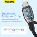 Baseus Pudding Series Fast Charging Cable Type-C to Type-C 100W (Cluster Black) (1.2M, 2M) (P10355702111-00, P10355702111-01)