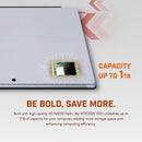 Transcend M.2 2230 PCIE Gen 3 X4 3D NAND NVME SSD (256GB, 512GB, 1TB) (TS256GMTE300S, TS512GMTE300S, TS1TMTE300S)