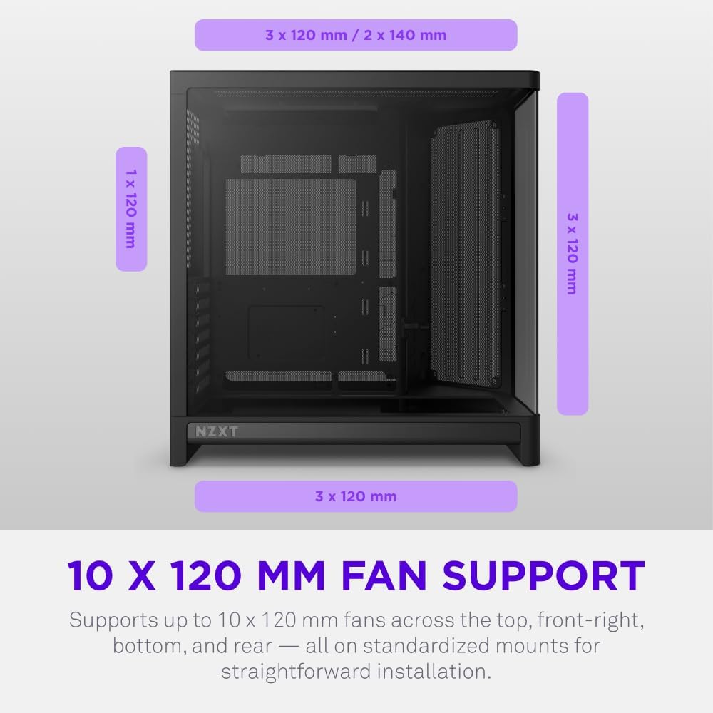 NZXT H6 Flow 2026 Compact Dual-Chamber ATX Mid-Tower Airflow Case