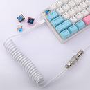 Redragon A115 Coiled USB-C Cable For Gaming Keyboard (White)
