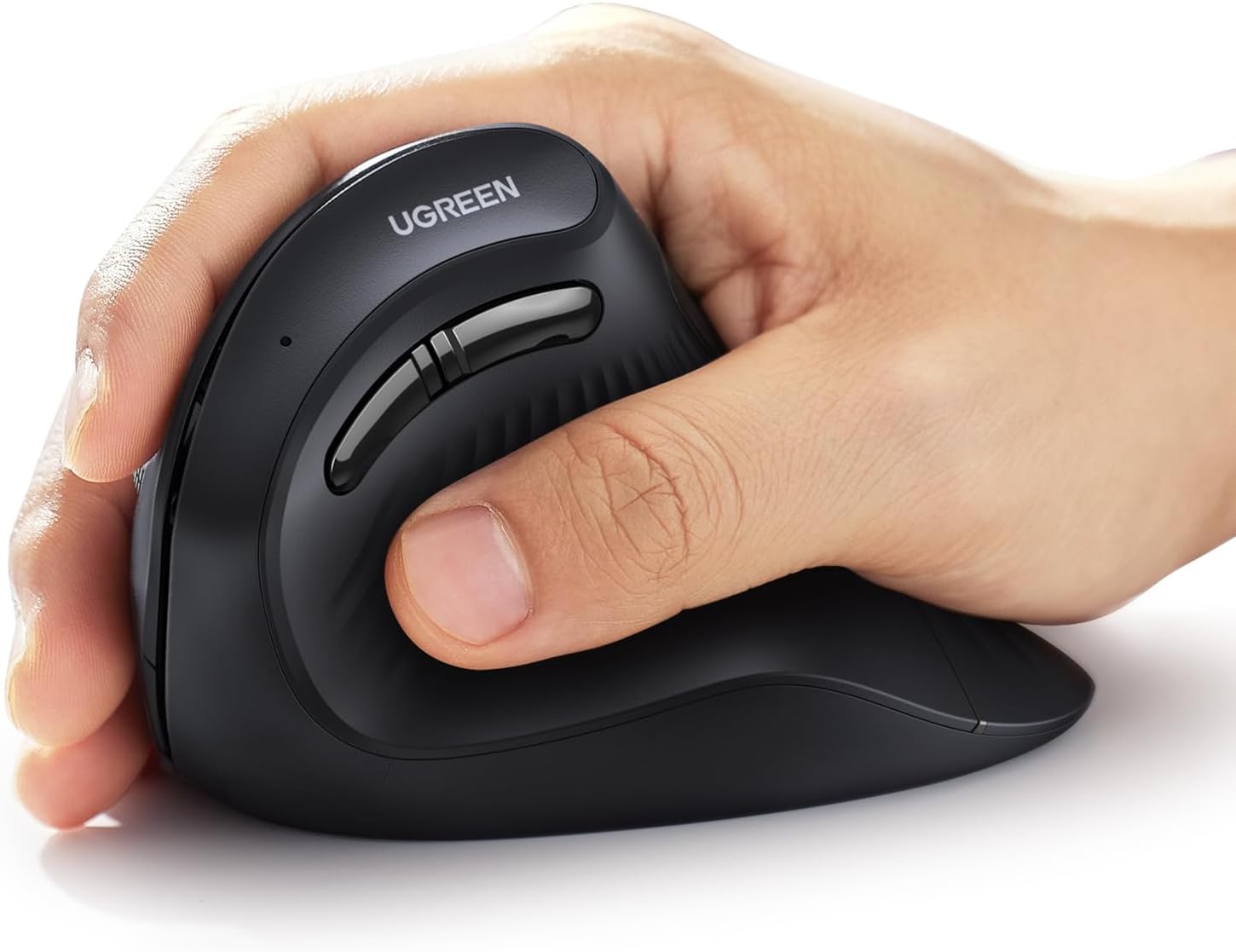 Ugreen Multi-Mode 4000DPI Wireless Vertical Mouse (Black, White)
