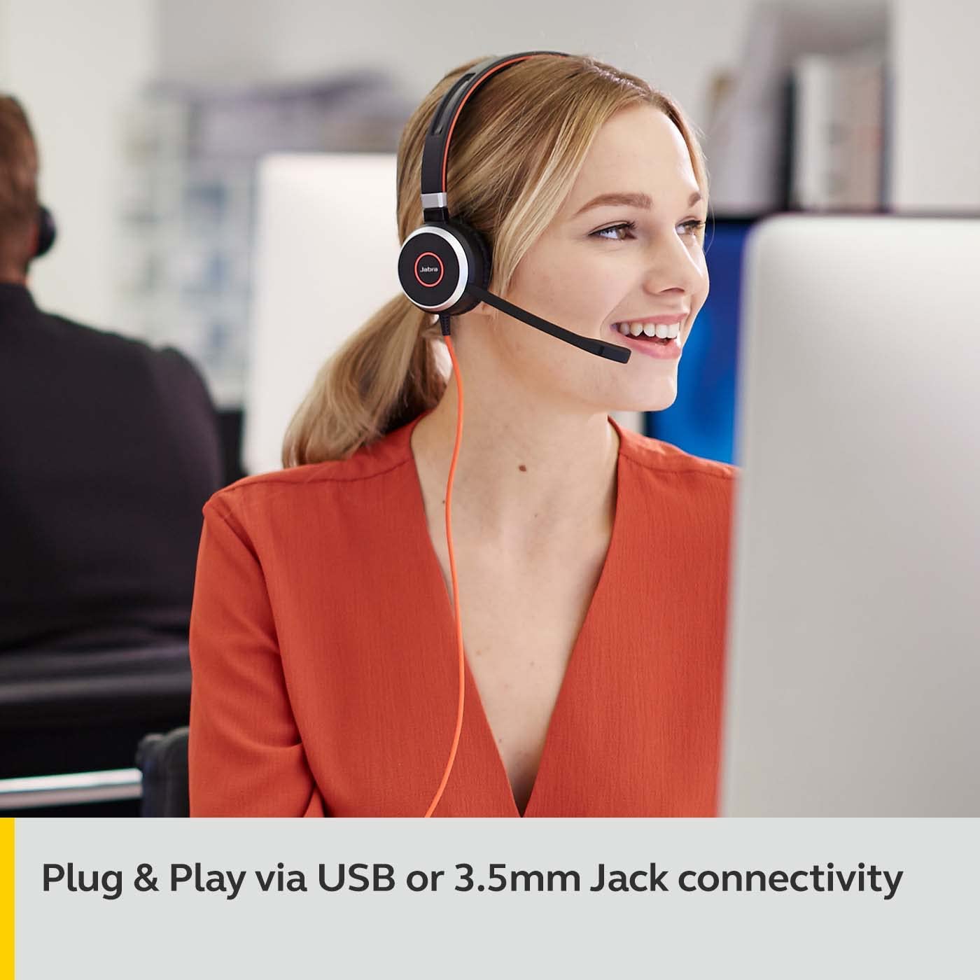 Jabra Evolve 40 Stereo UC Wired Professional Headset (Black)