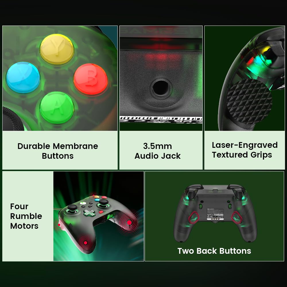 GameSir T7 Pro Wired Controller For Xbox, PC & Mobile (Retro Green)