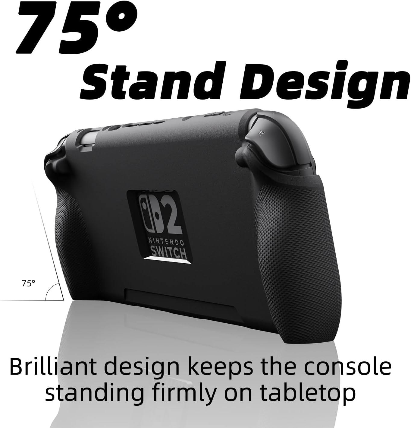 Skull & Co. HardShell Front Cover & Protective Case Bundle for Nintendo Switch 2 (Smoky Black)