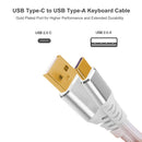 Redragon A115 Coiled USB-C Cable For Gaming Keyboard (White)
