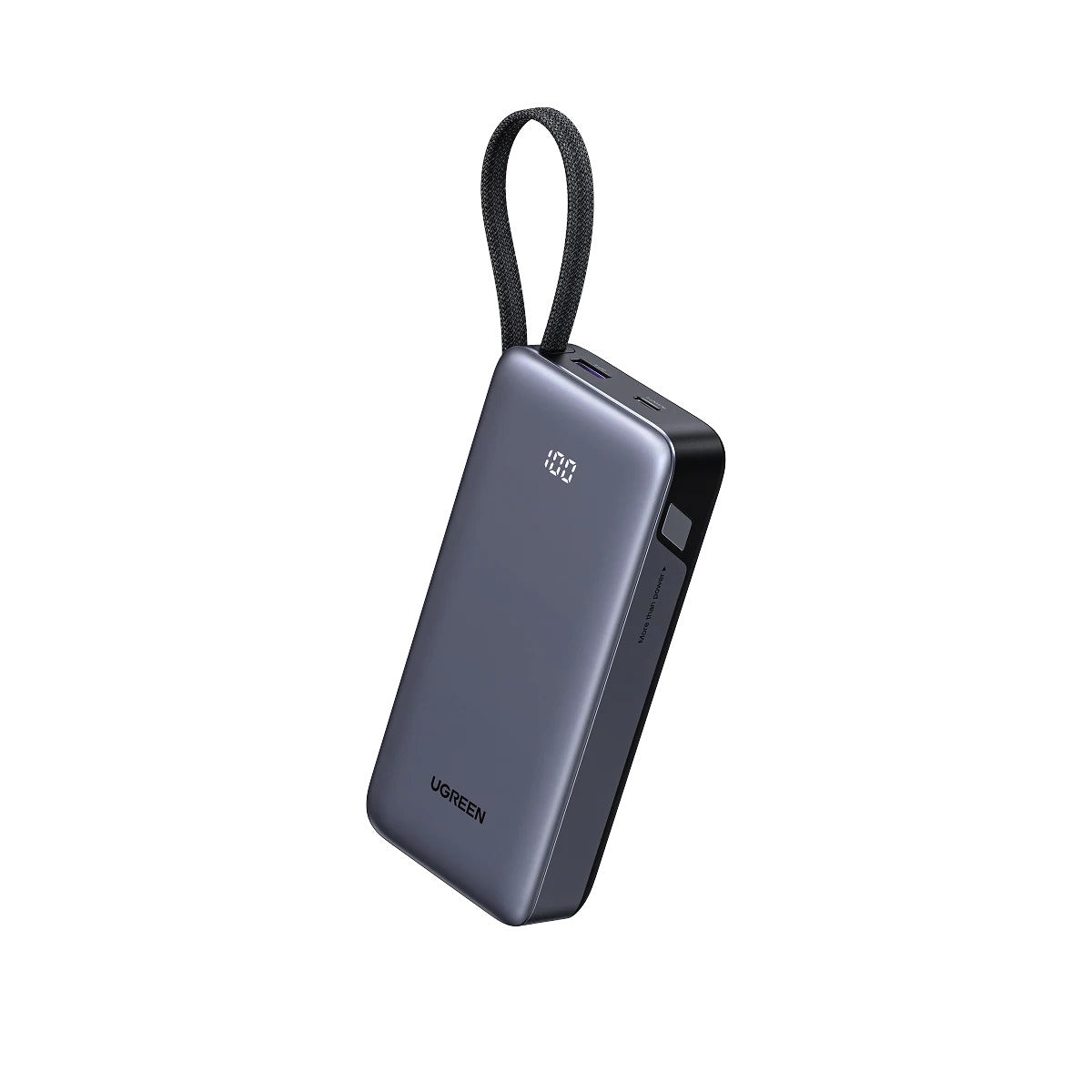 Ugreen Nexode 20000mAh 45W Power Bank with Built-in USB-C Cable - 0.5m (Gray) (PB536/55988C)