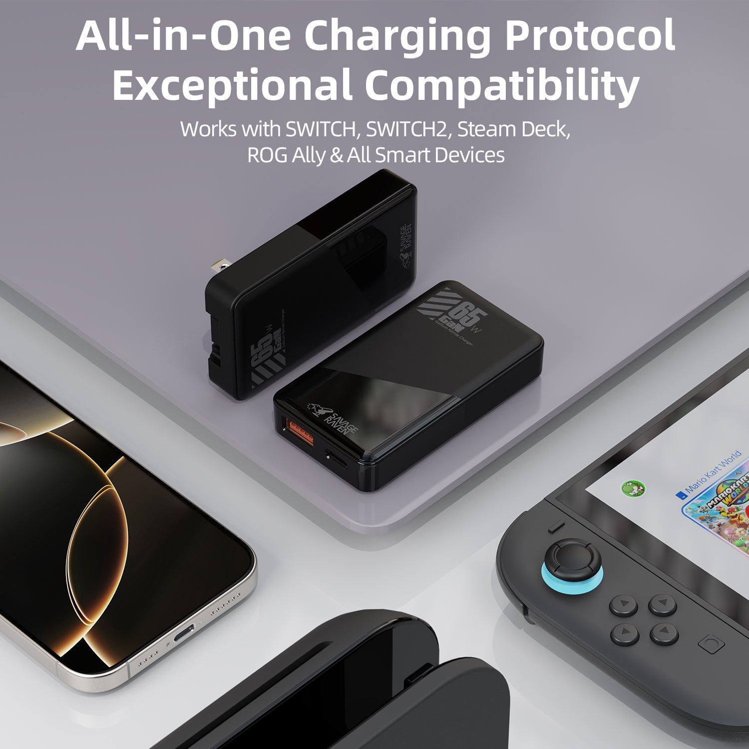 Skull & Co. GaN 65W Ultra Slim AC Adapter