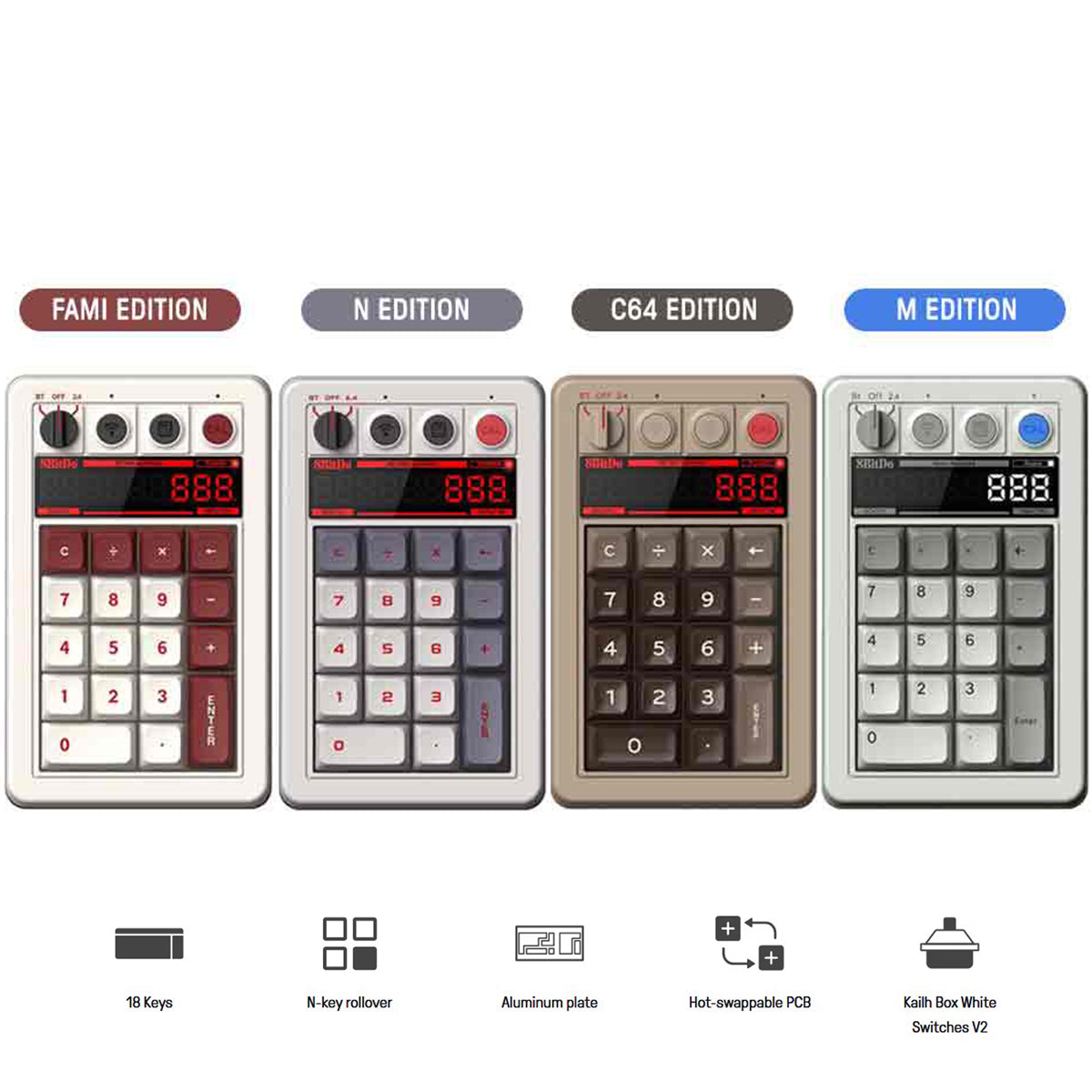 8Bitdo Retro 18 Mechanical Numpad (B5HB)