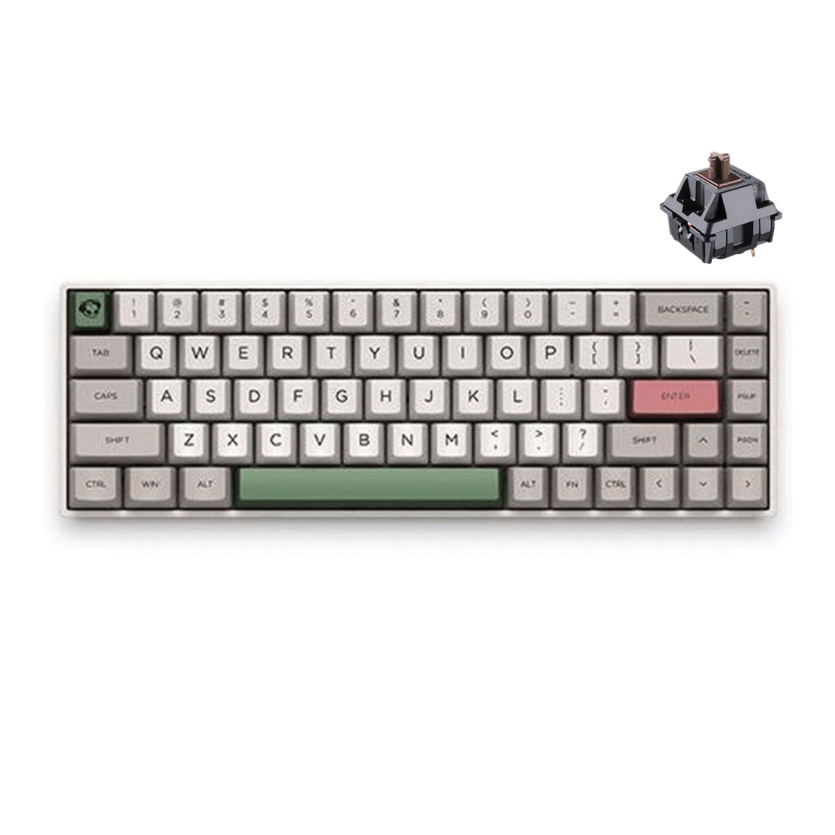 AKKO 9009 RETRO 3068 MECHANICAL KEYBOARD (CHERRY MX BROWN)