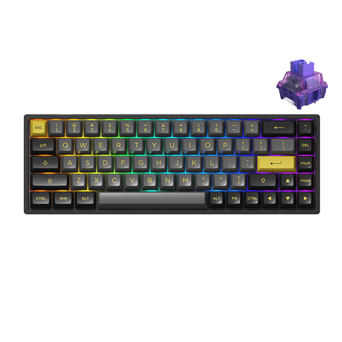 Akko Black & Gold 3068B Multi-Modes RGB Mechanical Keyboard (Akko X TTC Demon)