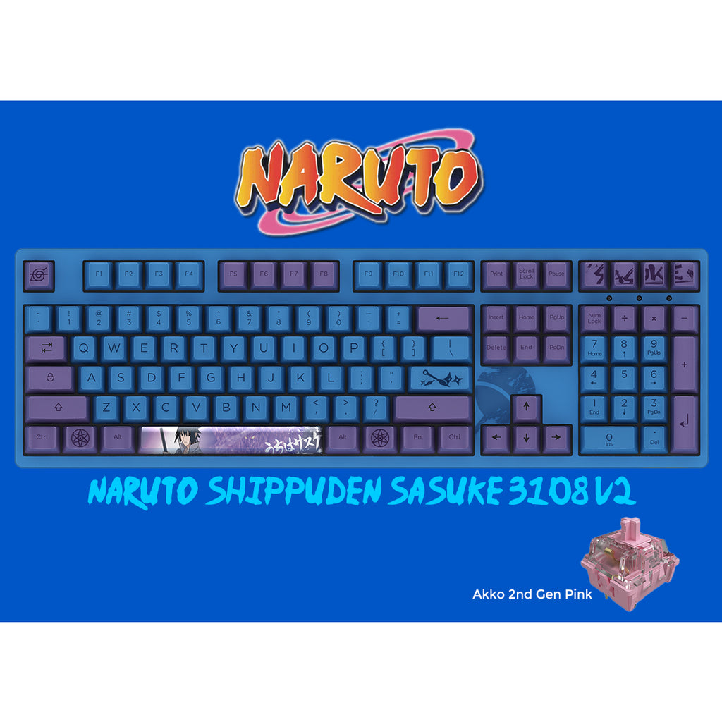 Akko Naruto Shippuden Sasuke 3108 V2 Wired Mechanical Keyboard (Akko 2