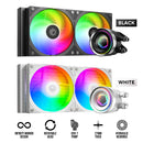 ID-Cooling FX240 INF 240mm AIO Liquid Cooler with Infinity Mirror Display (Black, White)