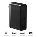 Baseus GaN5 Pro Fast Charger 2C+U 140W (Black) (CCGP100101)