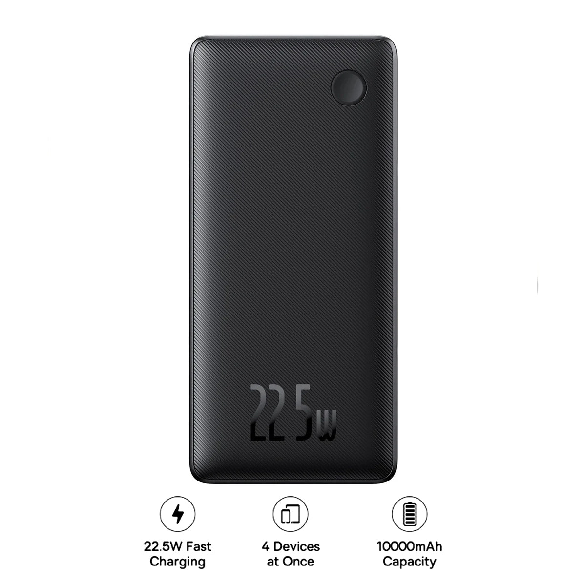 Baseus Airflow Lite Power Bank 10000mAh 22.5W Built-In Dual Cable (Cosmic Black) (P10067501123-00)