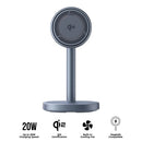 Baseus Orbit 2 Pro Air-Cooled 2-in-1 Wireless Charging Stand Qi2 20W (Space Grey) (P10273500813-00)