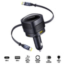 Baseus Enjoyment Max Car Charger C+C Cable & U+C Port 90W (Cosmic Black) (C00035507121-03)