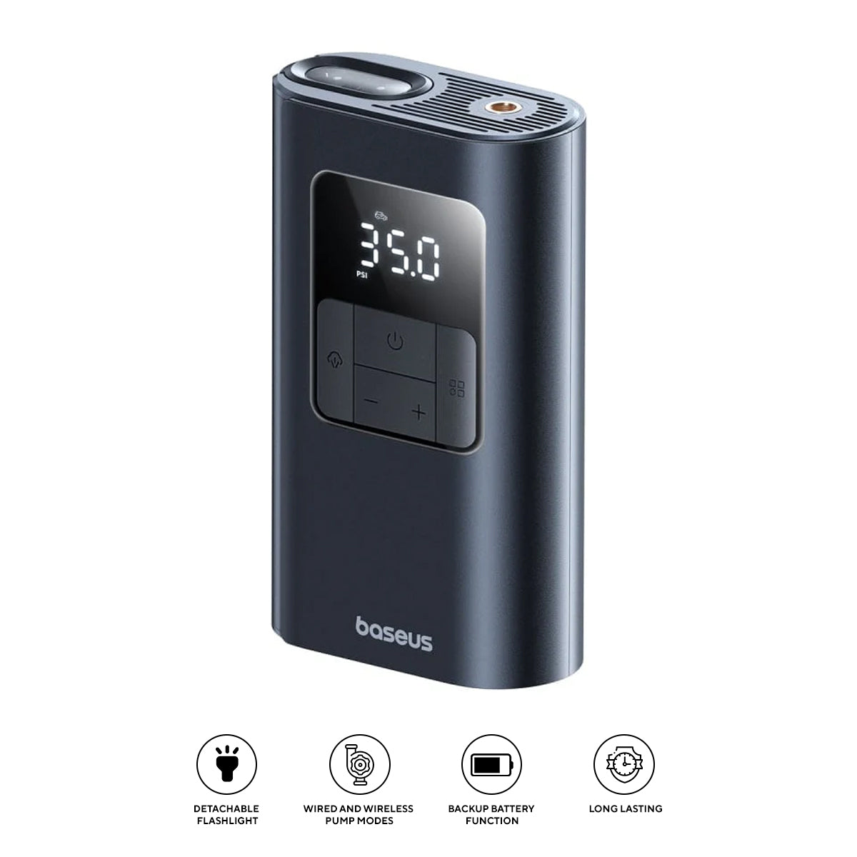 Baseus PrimeTrip VA1 Wired & Wireless 2-in-1 Tire Inflator (Cosmic Black)