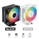 Deepcool AG400 Digital ARGB Single Tower CPU Cooler With A Temperature Display (Black, White) (R-AG400-BKADMN-G-1, R-AG400-WHADMN-G-1)