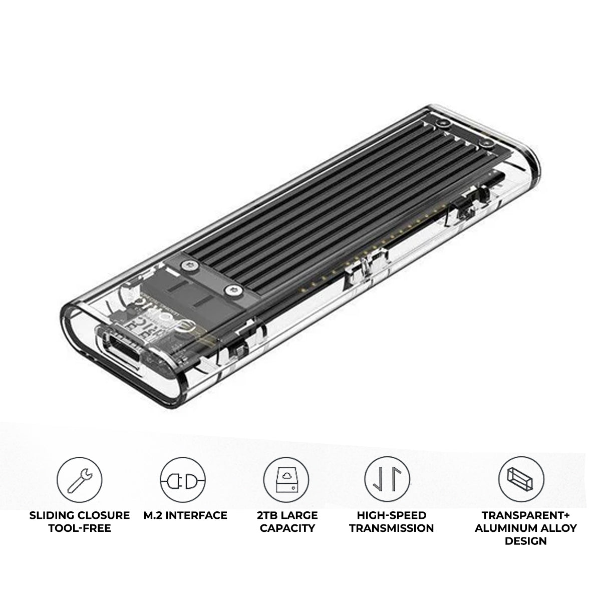 ORICO NVME M.2 SSD Enclosure (Black) (TCM2-C3)